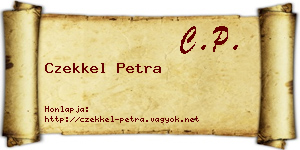 Czekkel Petra névjegykártya